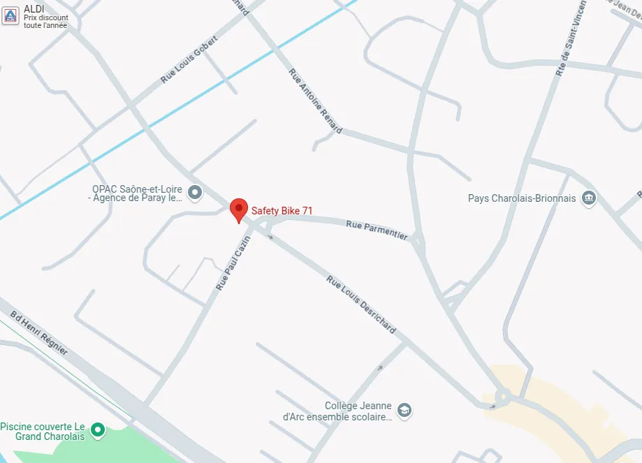 affichage de la carte map pour trouvez safetybike71